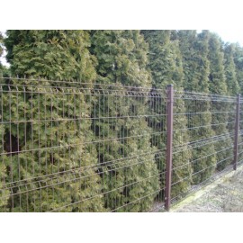 Standardowe ogrodzenie panelowe brązowe 4 mm – wysokość 1530 mm