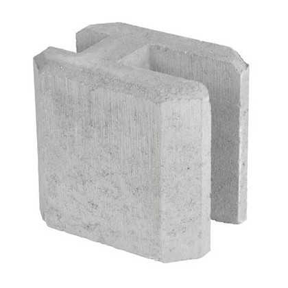 klocek betonowy pod panel, siatkę ogrodzeniową szary