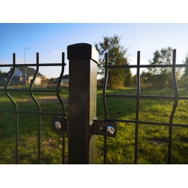 panel ze słupkiem ogrodzeniowym 3D komplet ocynk lakier proszkowy