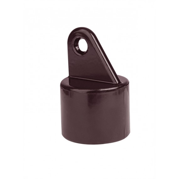 nakładka na słupek skośny, wyporowy, stężenie. Nasadka aluminiowa brązowa fi 4,8 cm