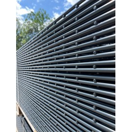 Wysokie ogrodzenie panelowe proste premium, panel 2D ZIELONY 6/5/6 mm wysokość 183 cm