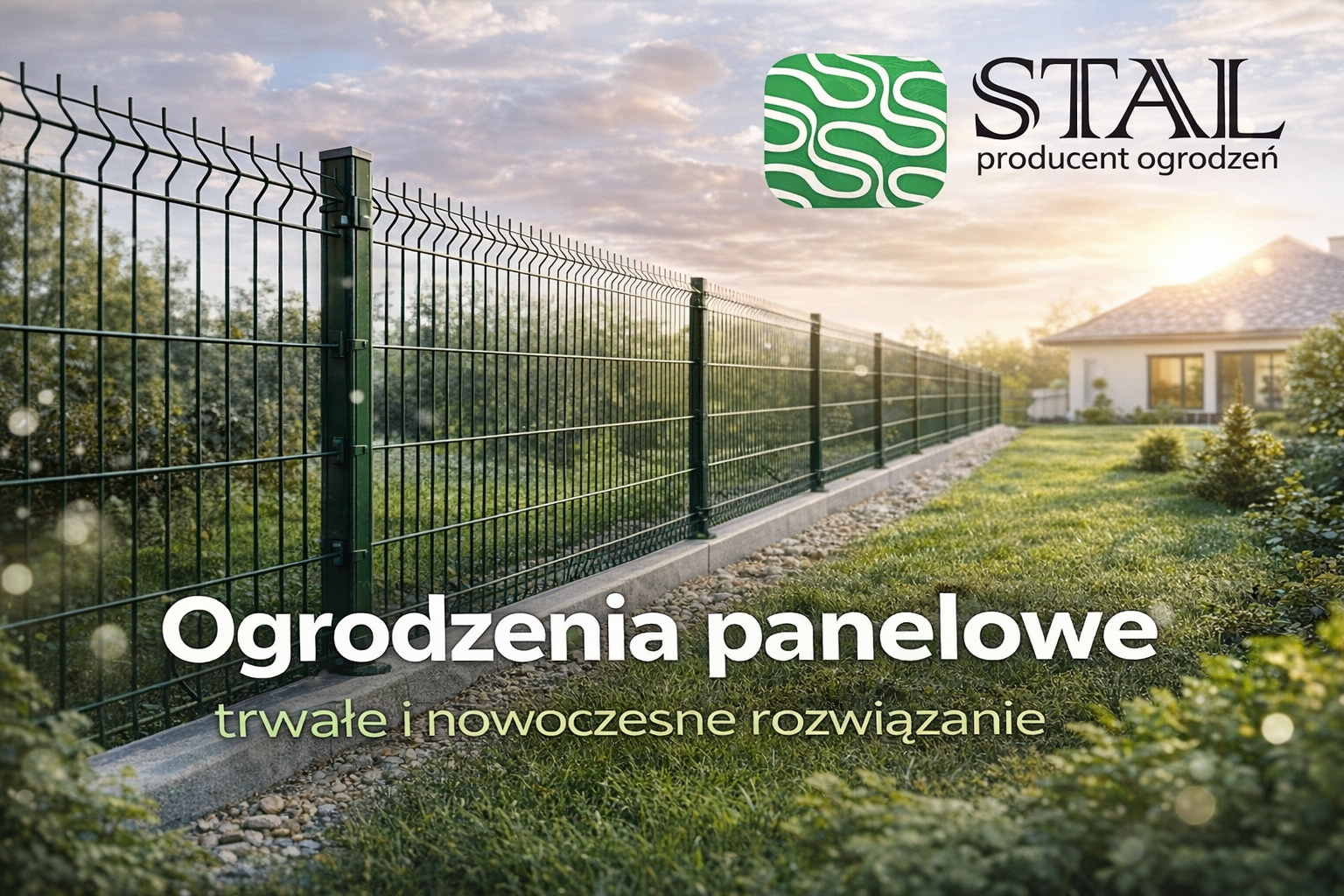 Panel ogrodzeniowy 3D z widocznymi przetłoczeniami