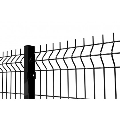 Panel ogrodzeniowy 3D lakierowany czarny 153 cm | oczko 50x200 | drut 4 mm